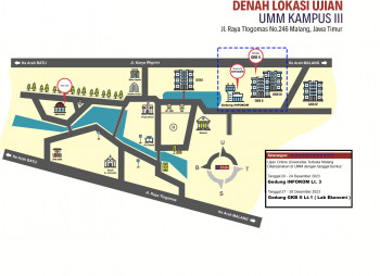 Denah Lokasi UO UT Malang di Universitas Muhammadiyah Malang