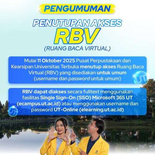 Pengumuman Penutupan Akses RBV (Ruang Baca Virtual)
